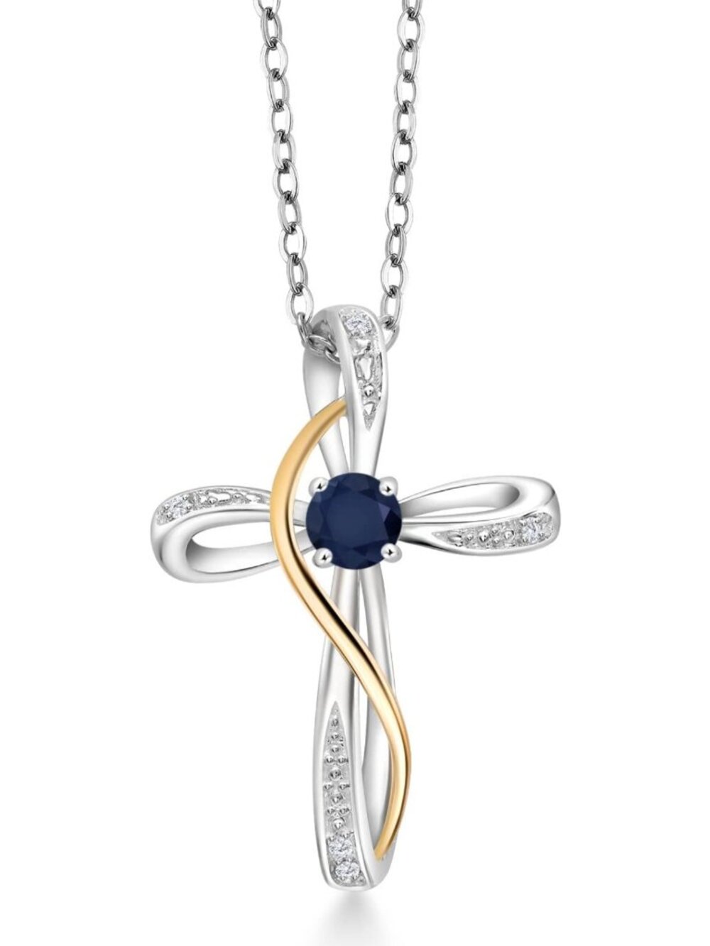 Stunning Infinity Cross Necklace for Women | Gemstone Accents & Elegant Design